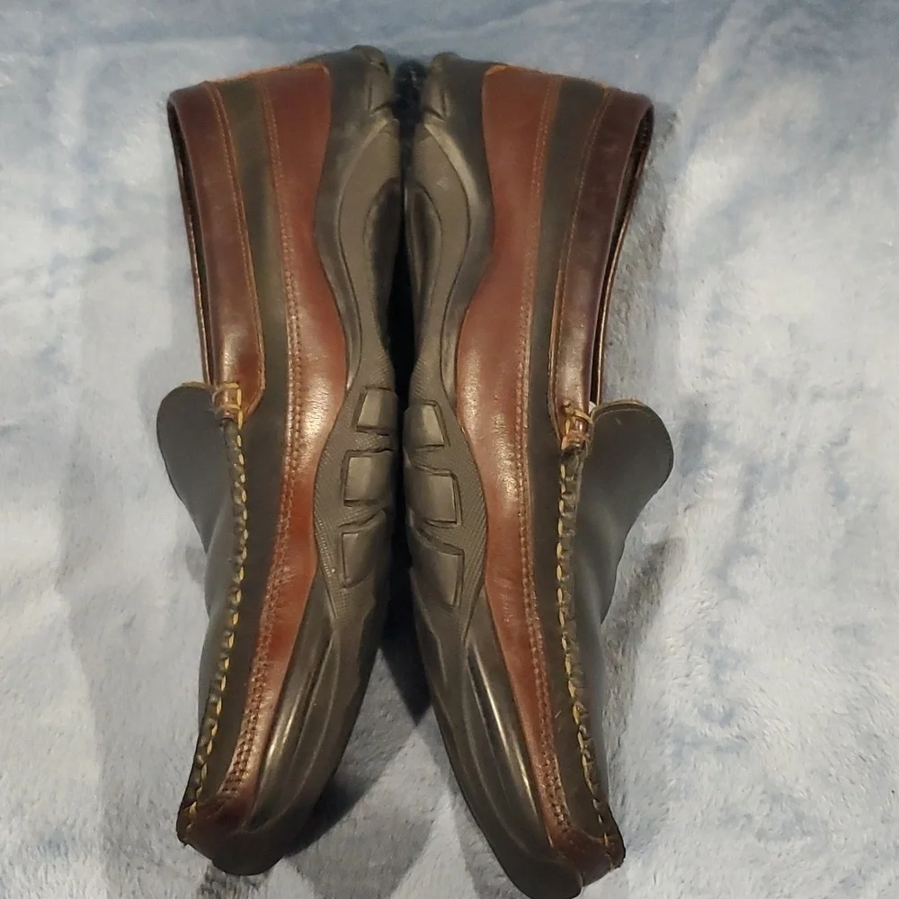 Allen edmonds leathet brown black Boulder comfort loafer